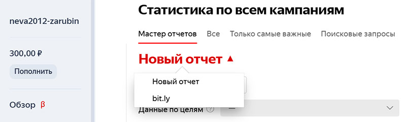Просмотр отчета
