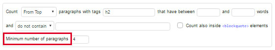 Ad Inserter minimum number of paragraphs